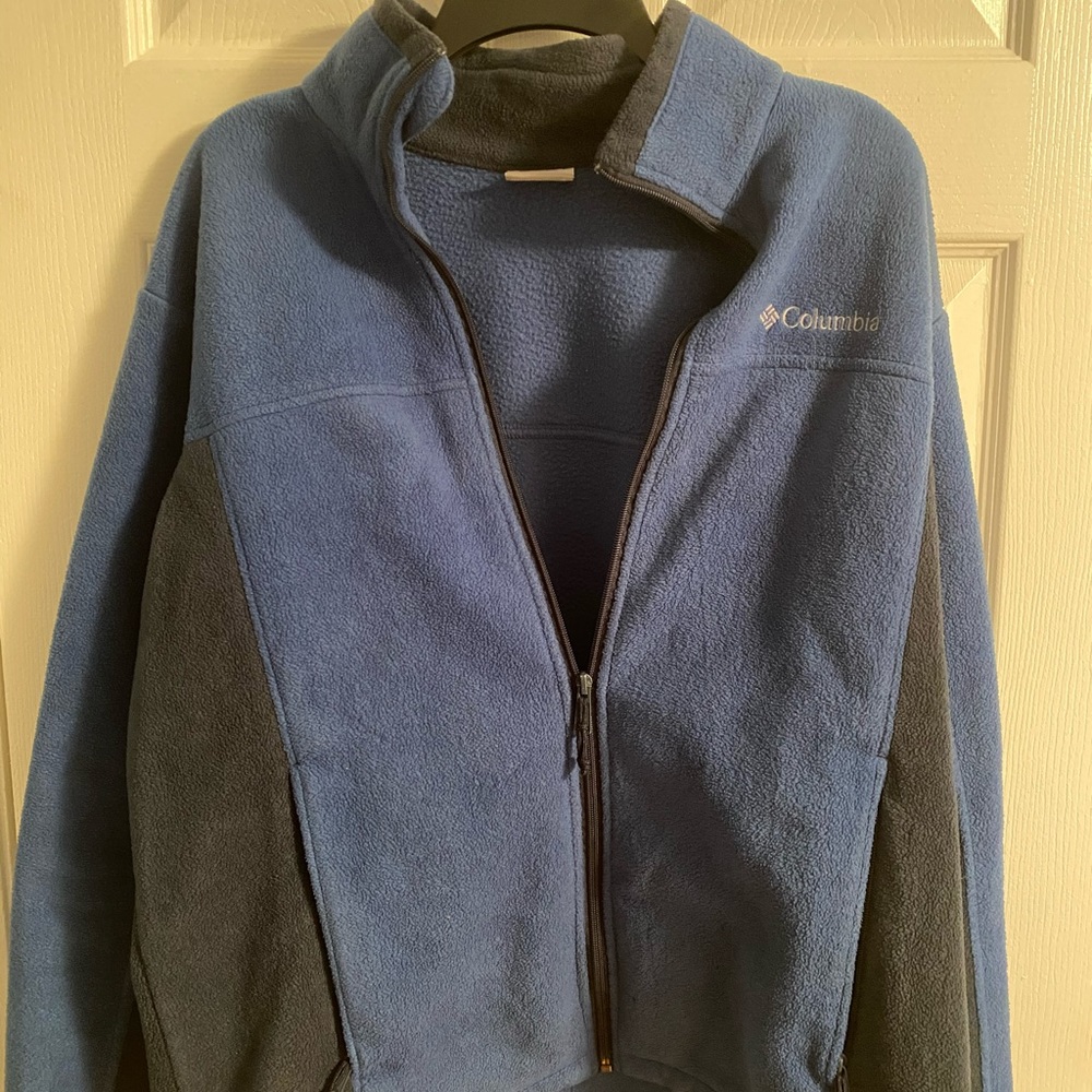 Mens Columbia Blue & Black Zip up, Size: Large
